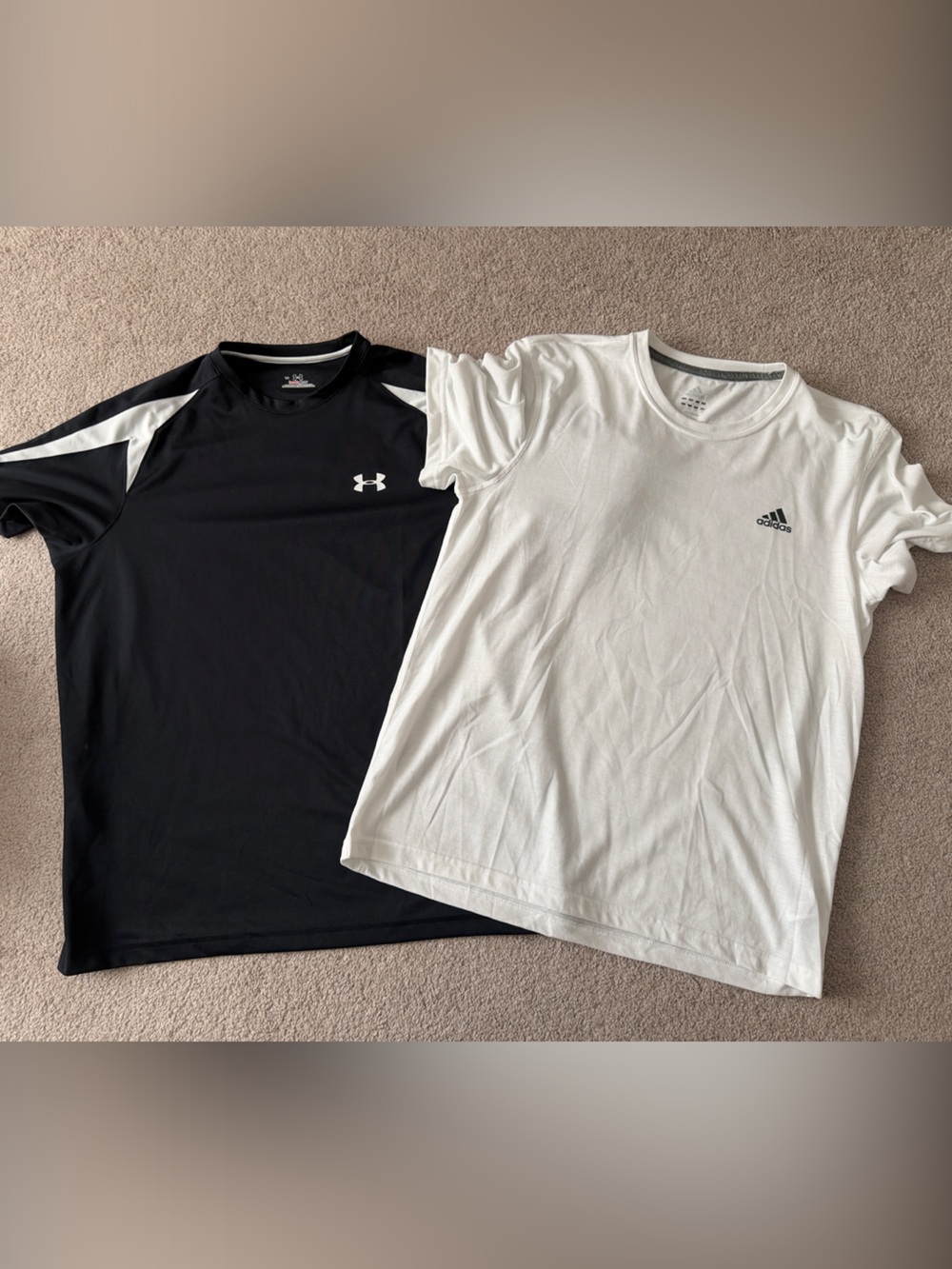 Under Armour Black Athletic Tee with White Accents